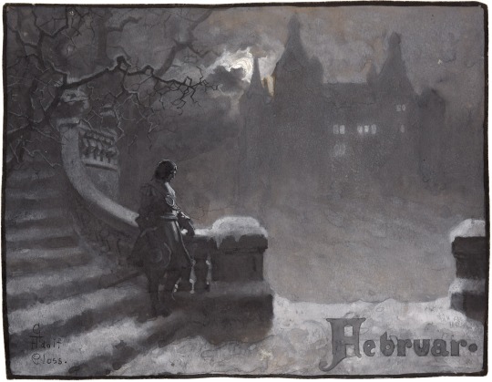 catonhottinroof:  Gustave Adolf Closs (1864 - 1938) Die zwölf Monate. Januar bis Dezember.   
