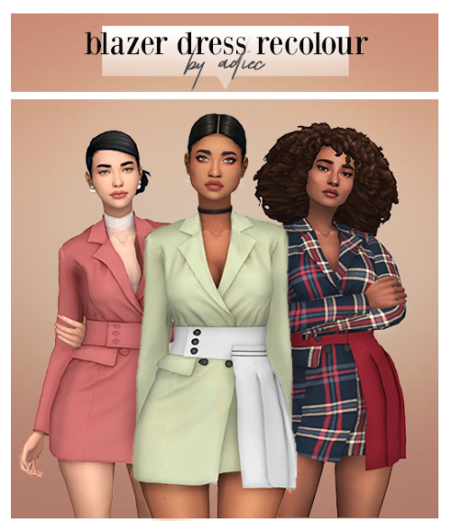 BLAZER DRESS BY RONA-SIMS RECOLOUR