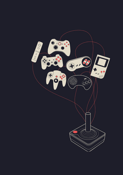 theawkwardgamer:  ADD (via Videogame Art Print by Koning | Society6) 