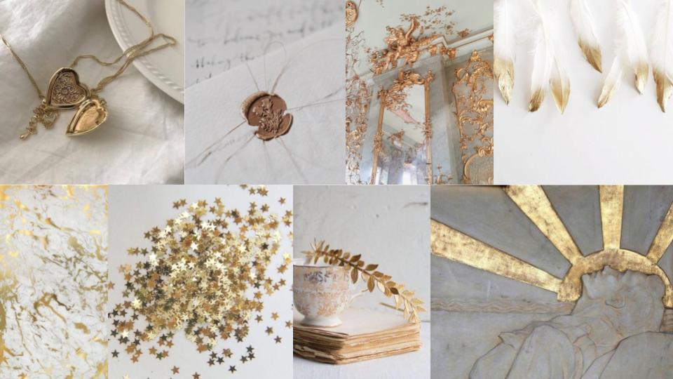 Aesthetics — white and gold aesthetic