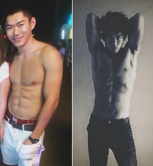 merlionboys:  Marcus Bay - Say hello to his bulging and well-defined 8-pecs! That