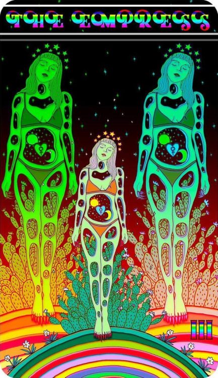 The Empress. Art by Charlie Quintero, fromMars Power Tarot. 