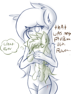 askflowertheplantponi:  it was kinda experiment x3. maybe i’ll finish it later… xD  xD Can&rsquo;t tell what she&rsquo;s saying, but cute! &gt;w&lt;