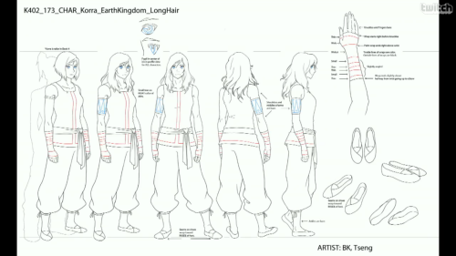 korranews:  Korra’s design evolution in Book 4. 