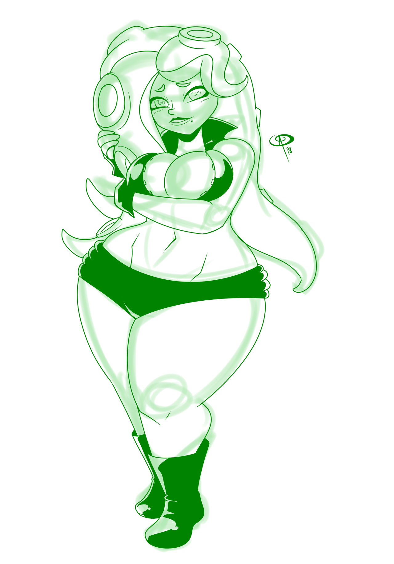 chillguydraws:June SFW Patreon sketches. that sexy cutie thickness of Marina &lt;