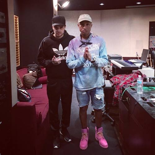 thedailypayne:Liam + studio time with Pharrell: 2013 →2016