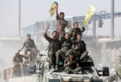 You may have seen reports about U.S.-backed forces liberating the city of Raqqa from Daesh. What no 