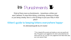 kittensguidetokittenplay:  Punishments!!!
