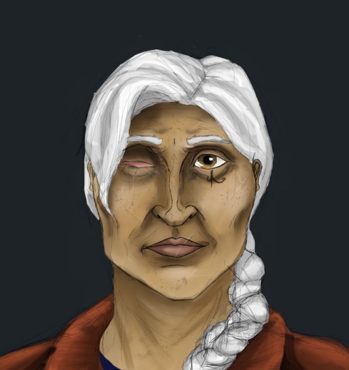 sweatersdoodledrop:Ana Amari “I’d like to submit this! I always see Ana with her eye-patch and