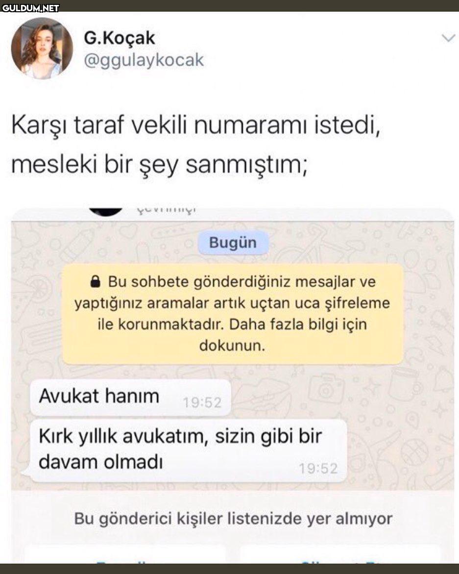 Avukat bey yürümemiş...