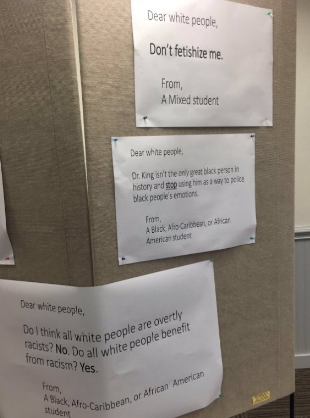 whenyougetrightdowntoit: halalbarbie:  thebucca2:  the-real-eye-to-see:  We need to speak against the problems  “Psychologically torture” grow up  a person of colour: don’t fetishise me please white ppl:   bash 