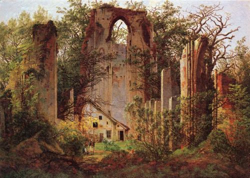 alex-aki-art:19th century realism. Germany.1 - Caspar David Friedrich, “Monastery Graveyard in the S