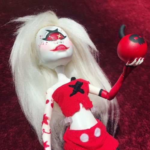 This is my second fully finished custom doll inspired by Cherri Bomb from Hazbin Hotel! And I meant 