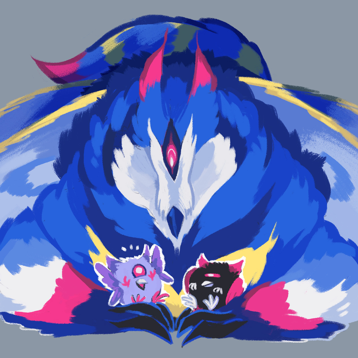 soursoppi:big chicken and his angry little birds