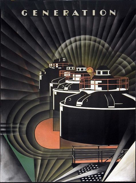 dieselfutures:  Art Deco Murals from the Niagara Hudson Building, Syracuse, New York