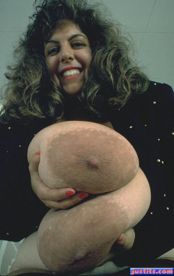 Lustyfatty:  Heavy-Tits:  Fucking Monster Sized Areola Udderbags, Stacked On Top,