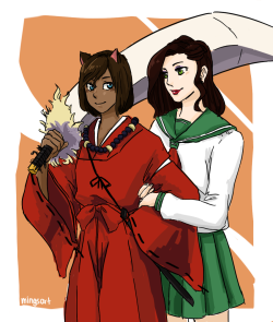 mingsart:  inuyasha au because i can ¯\_(ツ)_/¯   cuties X3