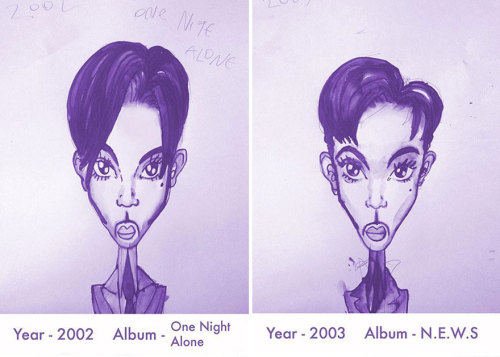 Prince, enough said.Every Prince Hairstyle From 1978 to 2013 by illustrator and set designer Gary Ca