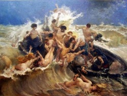silenceformysoul:Henry-Eugène Delacroix (1845-1930) - Lutte pour la vie, naufrage