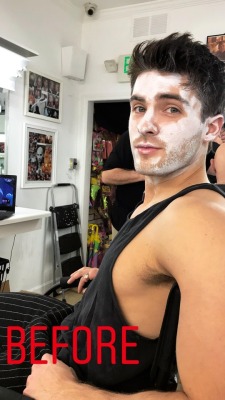 boidolatry:Cody Christian getting made up