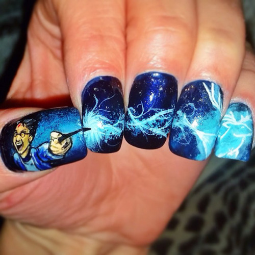 Fashion is Art on Tumblr: Choosing between these Harry Potter nails is  almost as hard as the HP would you rather questions.