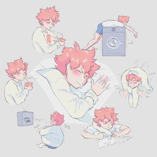 severalsmallbeans: Today’s request is for @shouyou10 who requested more of Hinata in Kags’ sweater following chapter 1 of Unequivocal, so assume this is like a bonus page for that. I honestly had so much fun drawing this i’m so glad Tea suggested