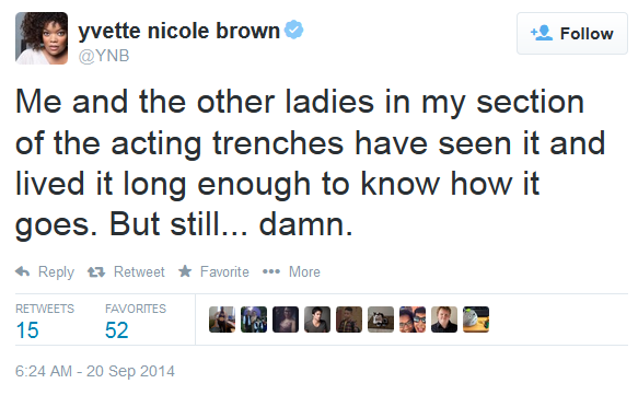 princesspoonani:  wocinsolidarity:  securelyinsecure:  Yvette Nicole Brown Responds