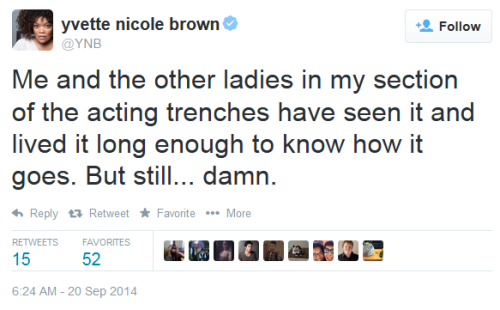 wocinsolidarity: securelyinsecure: Yvette Nicole Brown Responds to the NY Times’s portrayal of