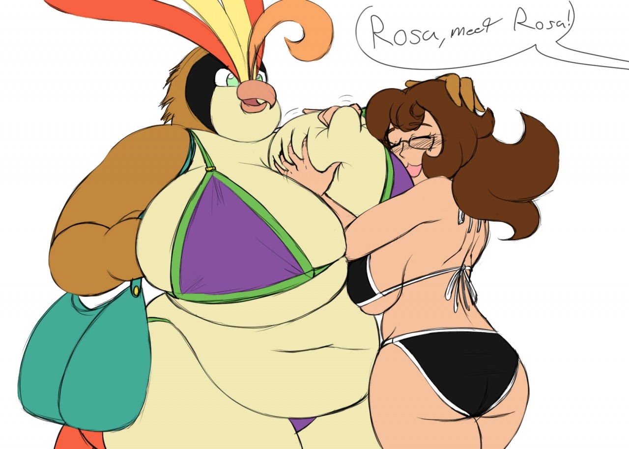 Got a commission of my Rosa with the artist’s Rosa, since I keep getting them mixed