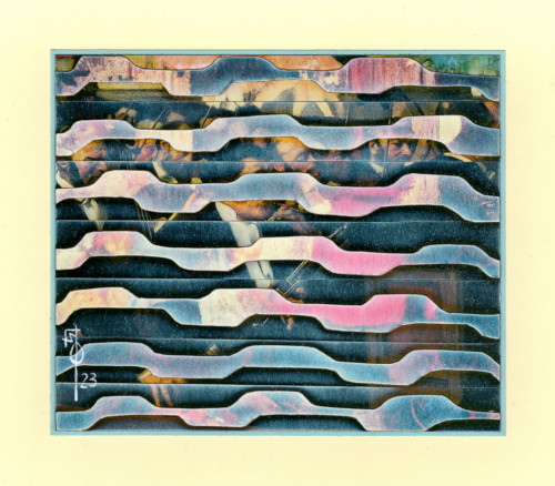 Wallace Polsom, Spectral Interference XX (2023), Paper Collage, 20 X 17.5 Cm.