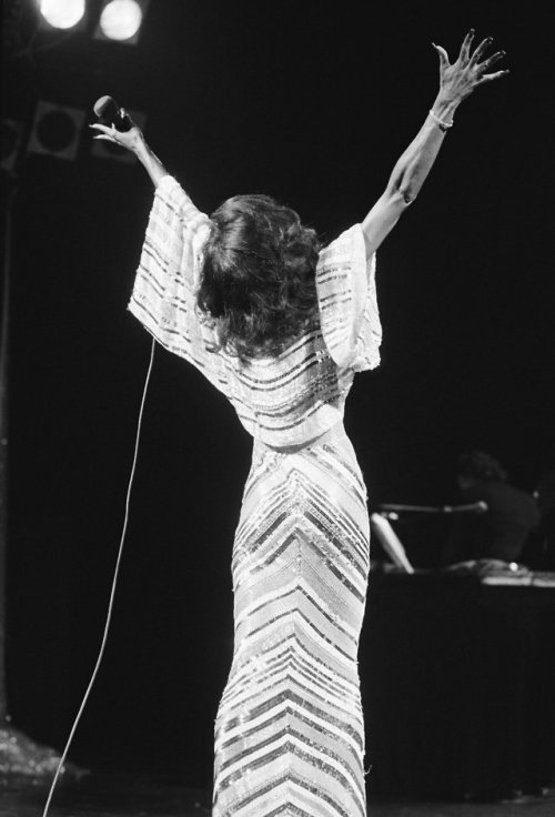 Diana Ross during an encore at the Universal Amphitheater in Los Angeles, 1976by Bruce W. Talamonhtt