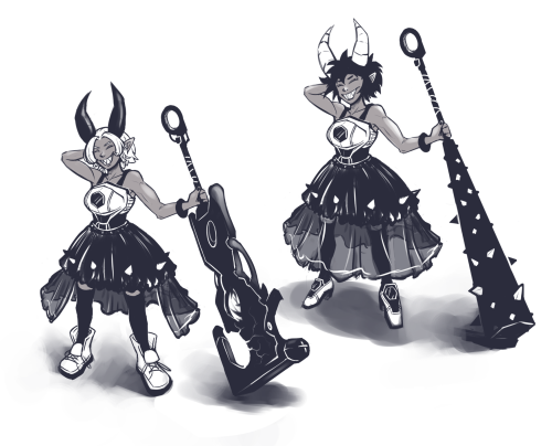 griffnix:Lotsa JRPG oni girl designs I mish mashed together! Which is your favourite? I quite liked 