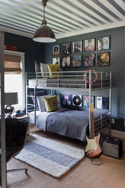 Boys room green and white bedrooms