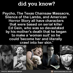 did-you-kno:  Psycho, The Texas Chainsaw