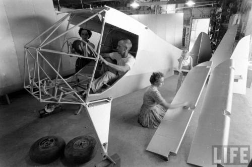 Family building an airplane (J.R. Eyerman. 1961)