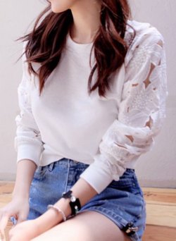 Embroidered Sleeve Blouse