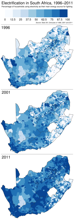 Electrification in South Africa, 1996–2011 Source: ctnguy (reddit)