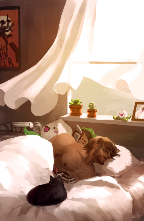 alfheimr:  more from the farm au; a quiet morning & genjis greenhouse