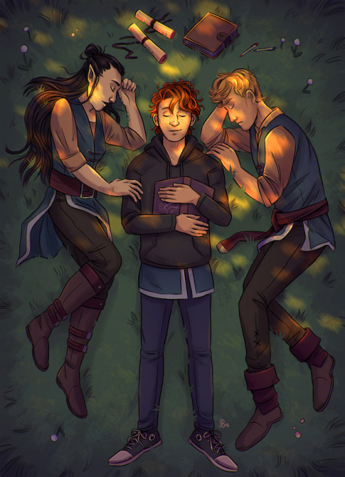 sarahreesbrennan: artofjanjan: The murderous man-hating elf, intense gay kid, and Elliot. Is this n