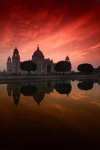 Victoria Memorial Hall, in Calcutta, India