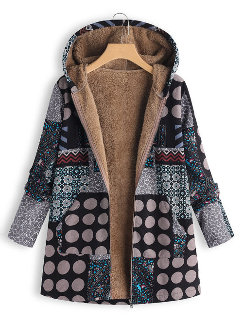 permanentfilemugglethings: Printed Hooded Pockets Jackets for Women  Check out HERE  