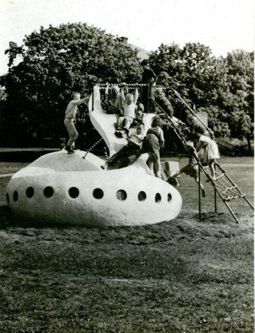 poetryconcrete:Children’s playground, designed by Joseph Brown, c.1957.