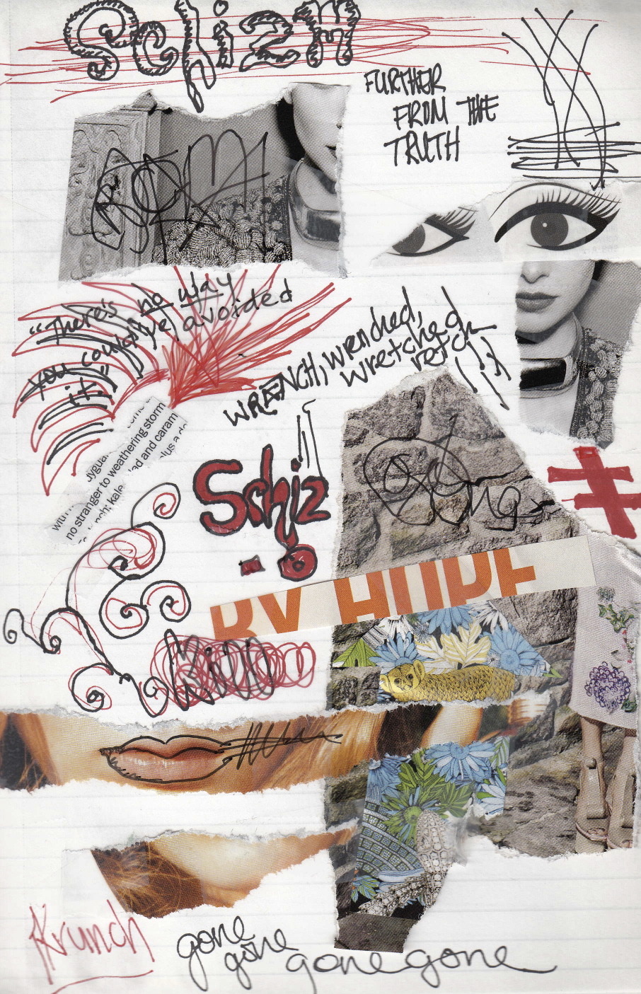 muchbrighterlights:  sickgrainofdesire:  “Schism”  my crazy-ass collage