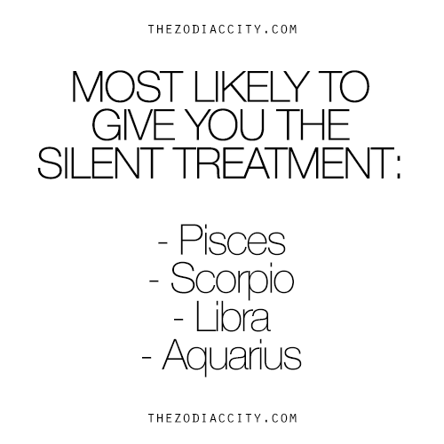 Why do aquarius give the silent treatment?