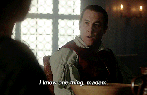 I promised I would reveal myself to you, and… I have.Yes. I believe you have.Outlander (S01E0