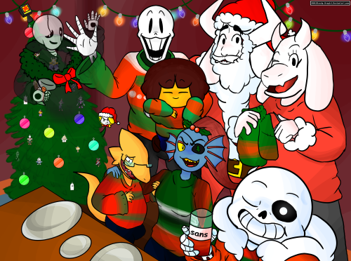 Merry christmas everyone! Here’s some Undertale christmas stuff.~Bloody-Uragiri