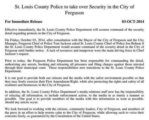 Ferguson Update 10/2 - 10/3