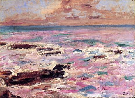 artisticinsight:Sea Landscapes by Japanese artist Fujishima Takeji (1867-1943)The Sea at Sunrise l O