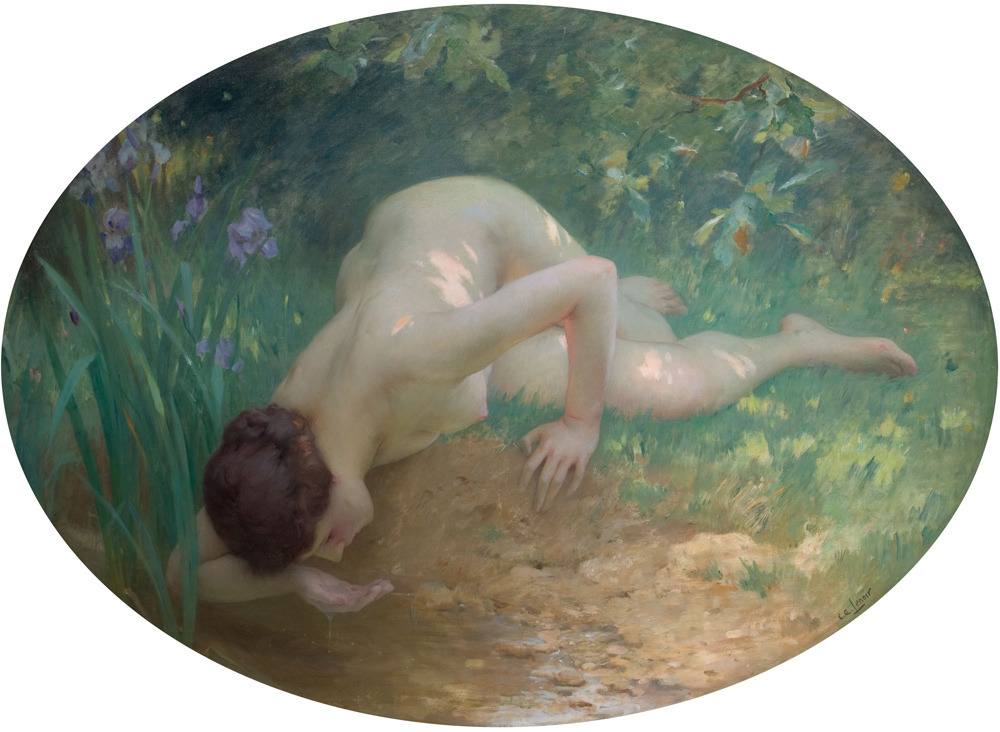 artbeautypaintings:  The bather - Charles-Amable Lenoir 
