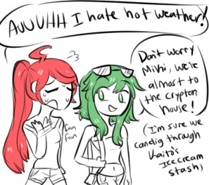                   (small note: gumi is missing her sunglasses in some panels whoops)